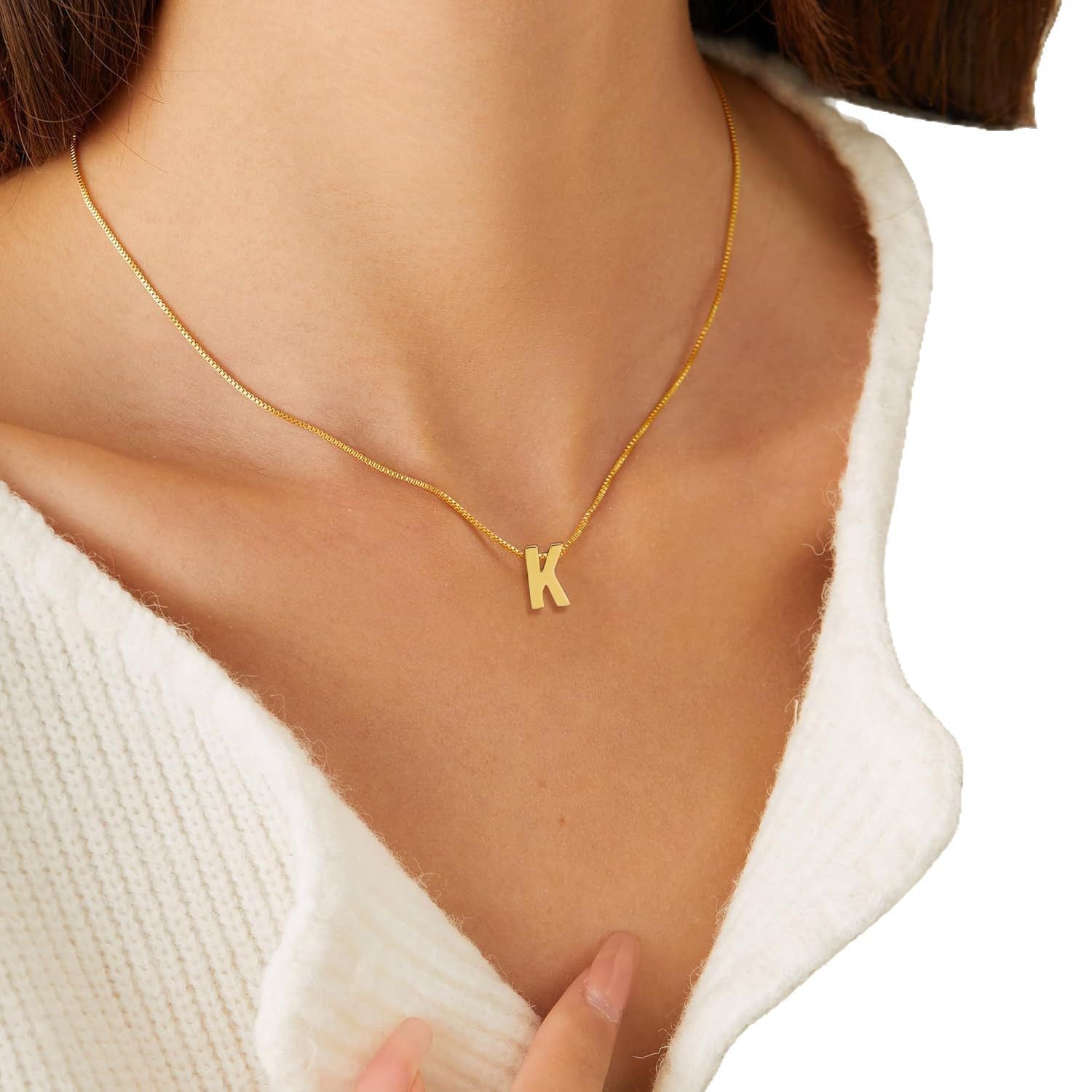 18K Initial Necklace