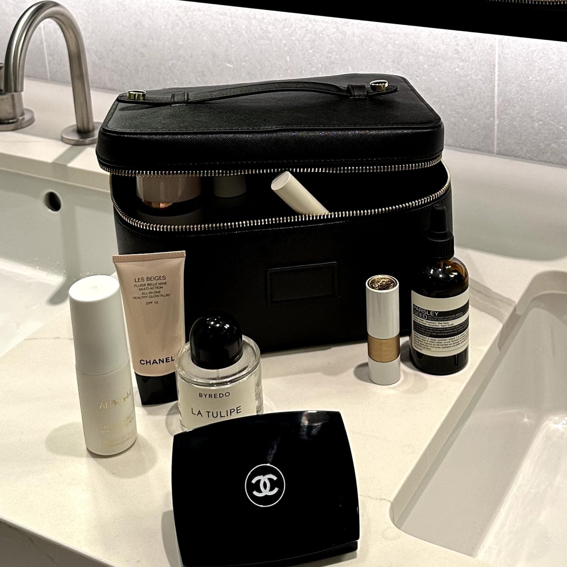 Detachable Dual Zipper Makeup Bag
