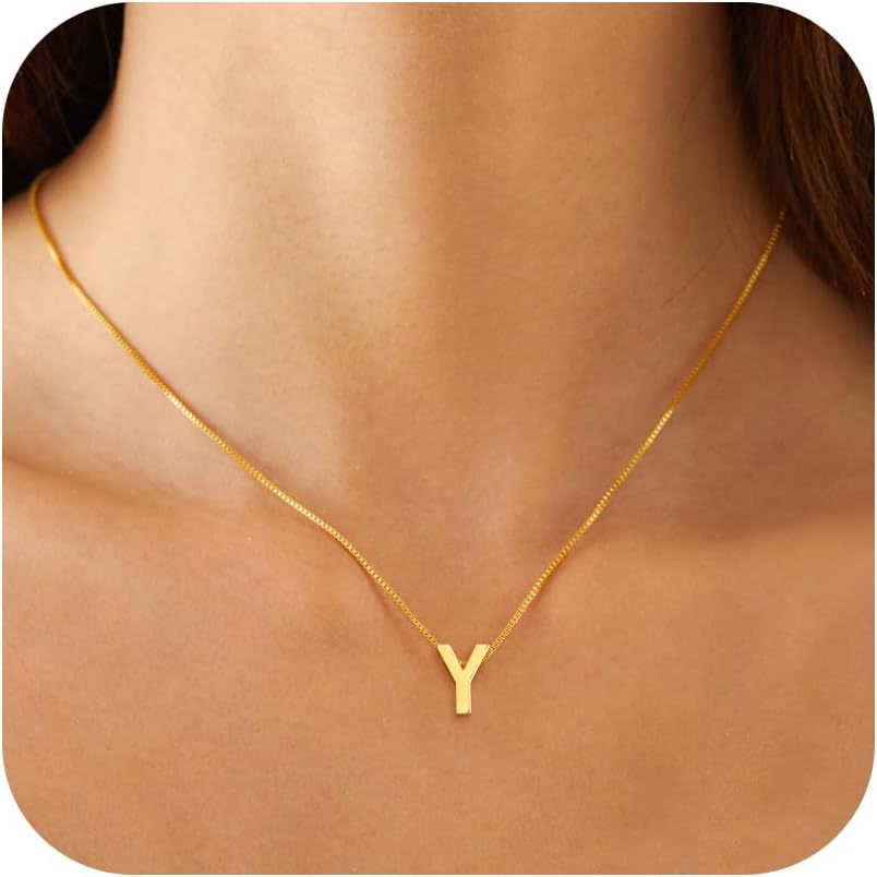 18K Initial Necklace