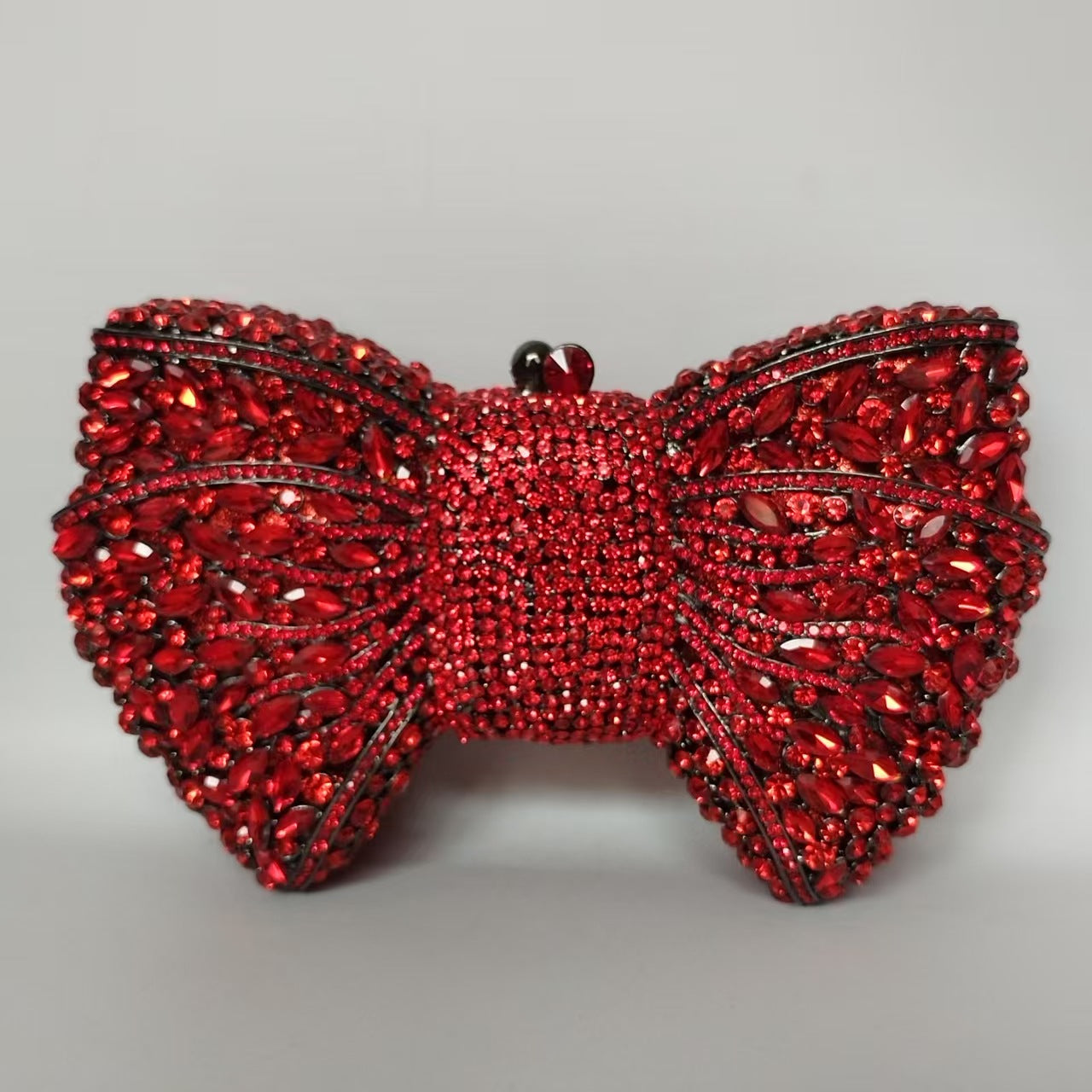 Rhinestone Bow Evening Bag