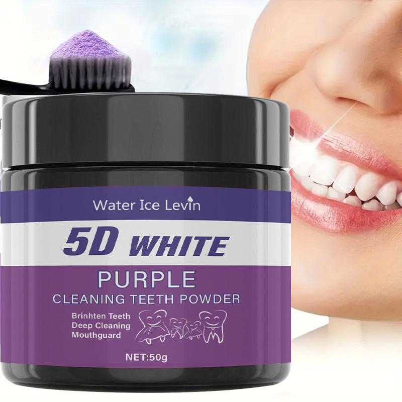 Water Ice Levin Purple Tooth Powder Fresh Breath Toothpaste