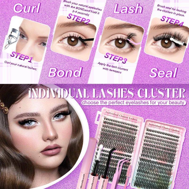 Eyelash clusters
