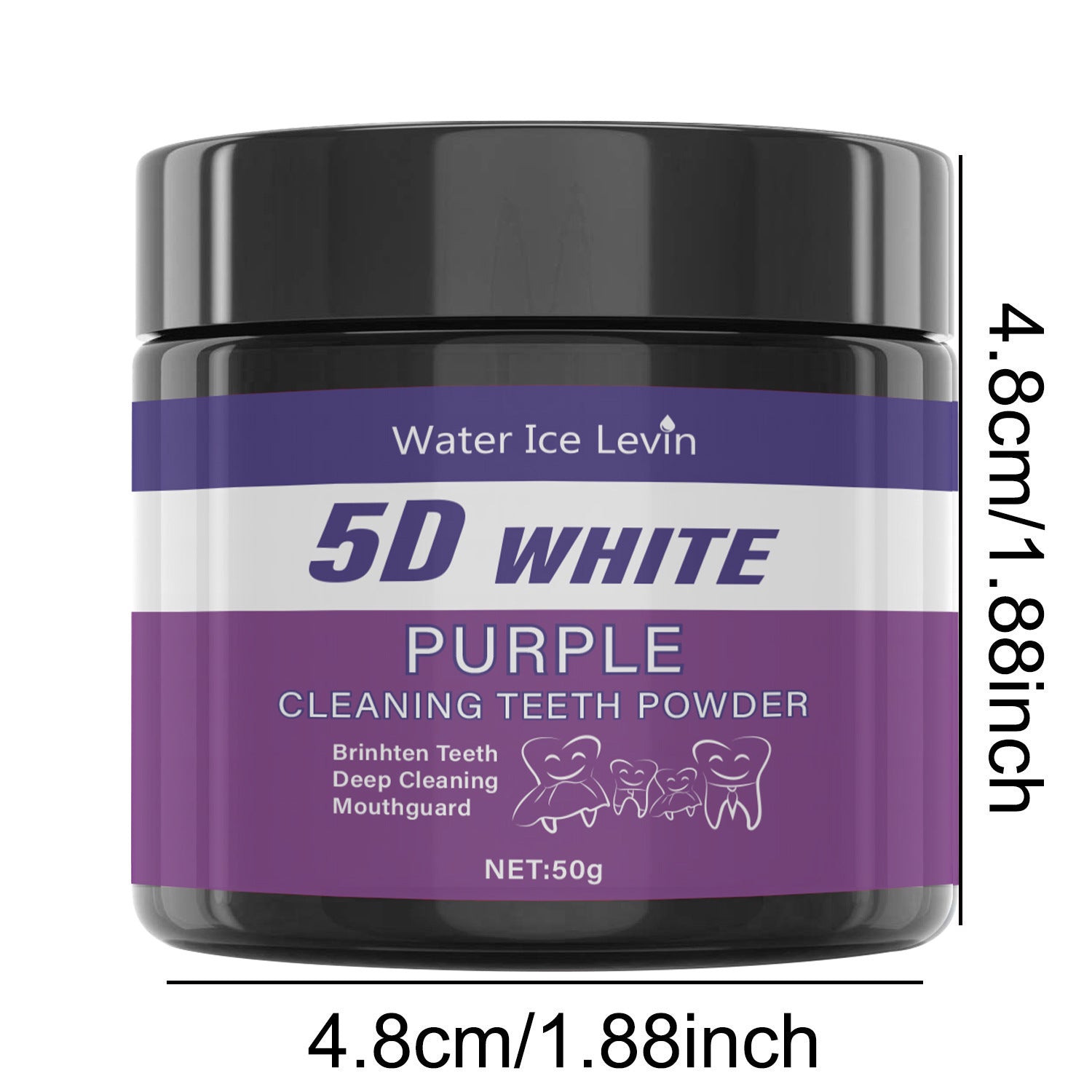Water Ice Levin Purple Tooth Powder Fresh Breath Toothpaste