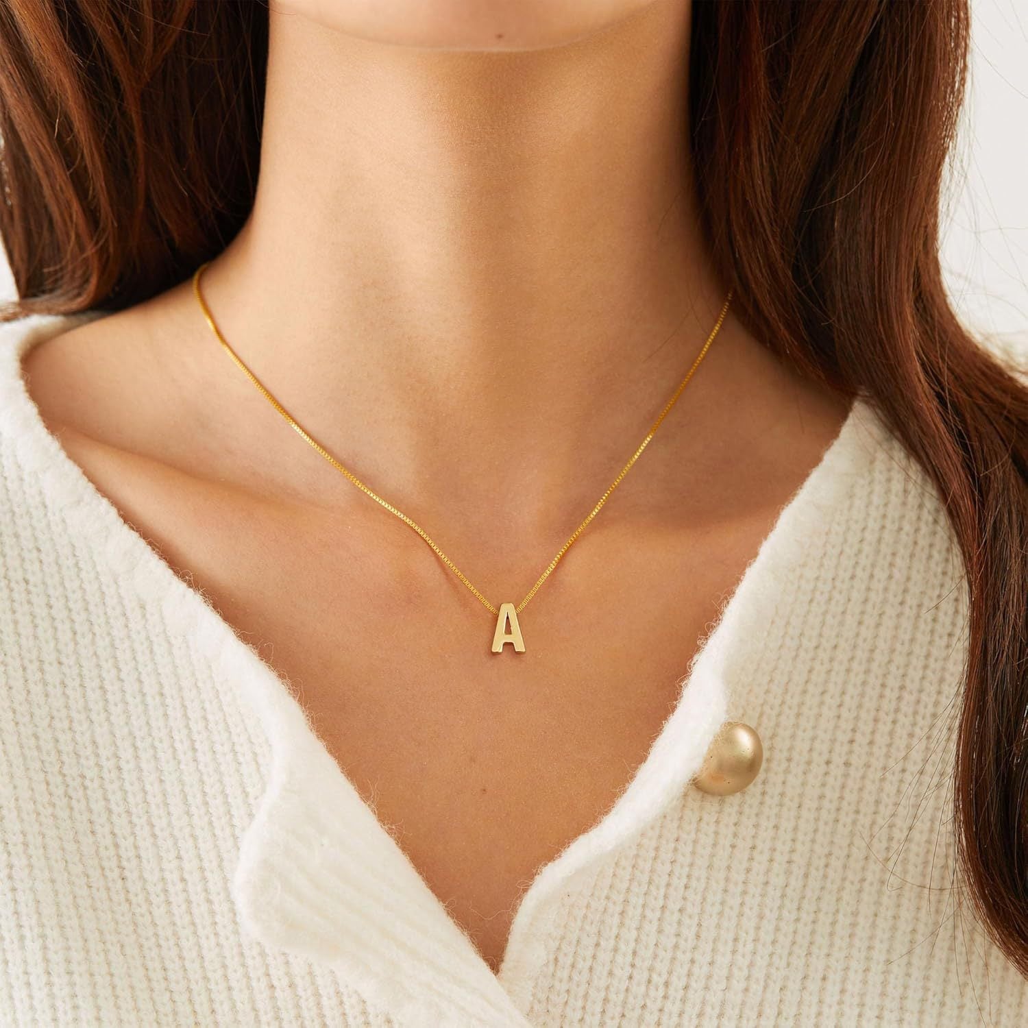 18K Initial Necklace