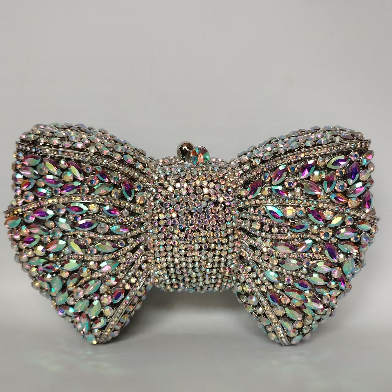Rhinestone Bow Evening Bag