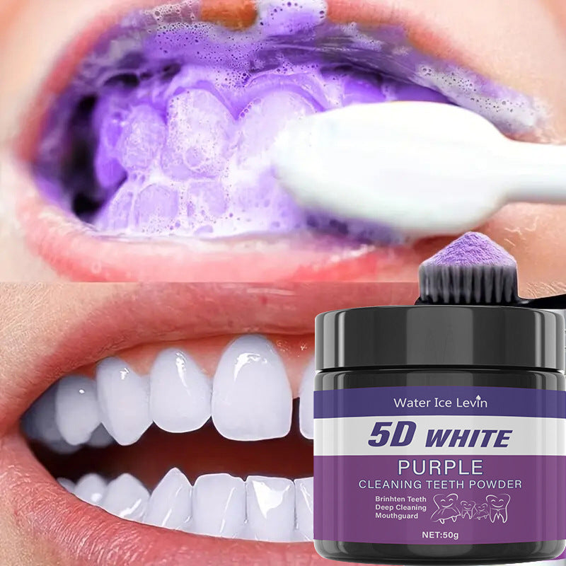 Water Ice Levin Purple Tooth Powder Fresh Breath Toothpaste