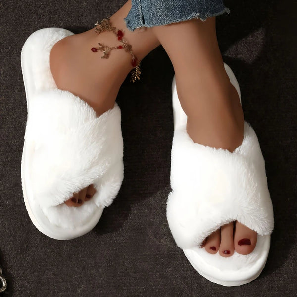 Cozy Furry Home Slippers