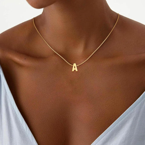 18K Initial Necklace