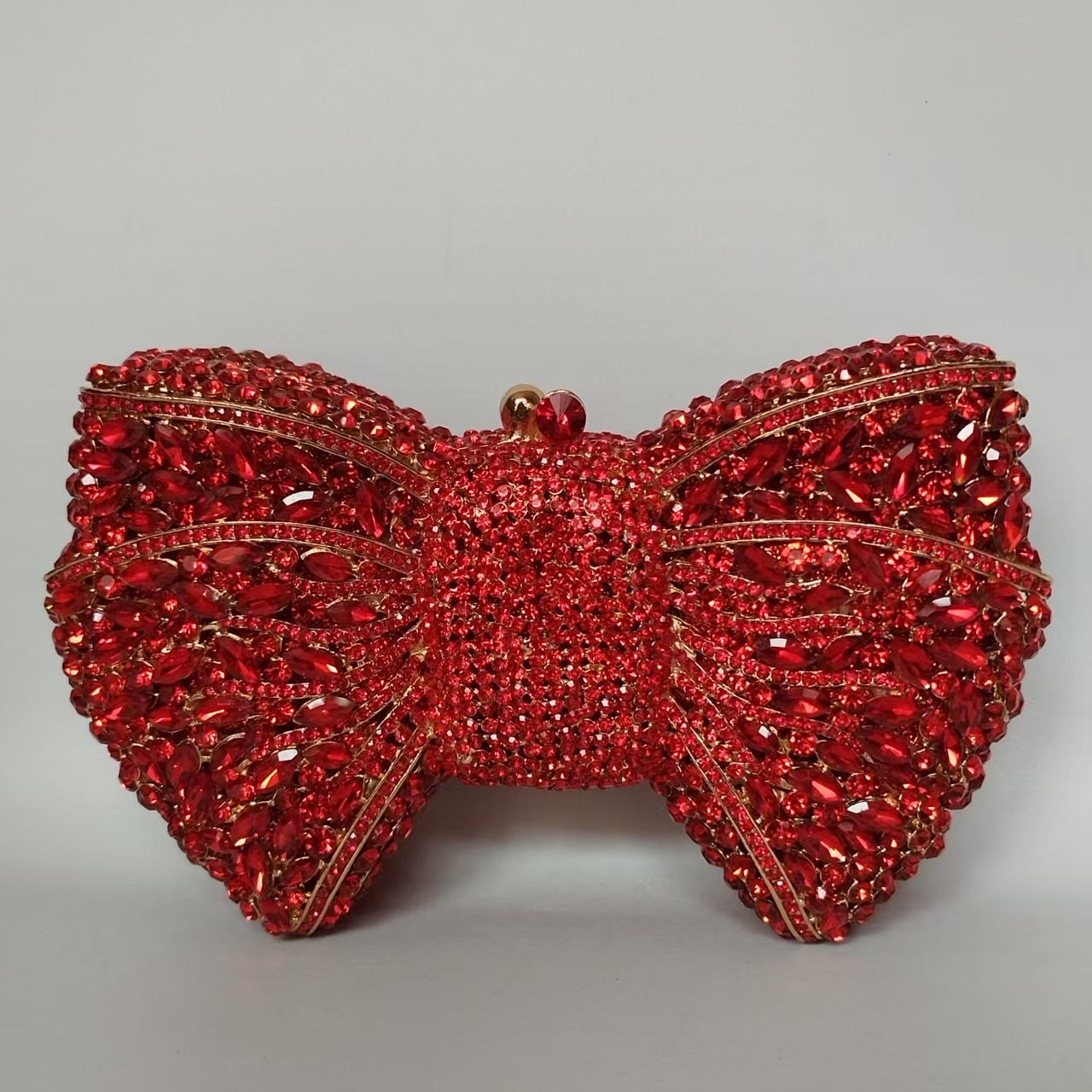 Rhinestone Bow Evening Bag