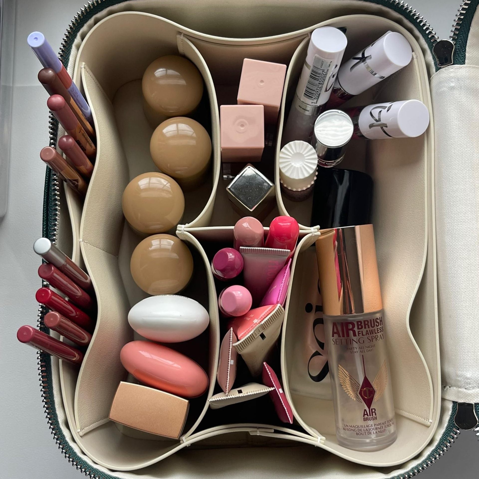 Detachable Dual Zipper Makeup Bag