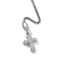 Mini Cross Diamond-Studded Gold-Plated Necklace