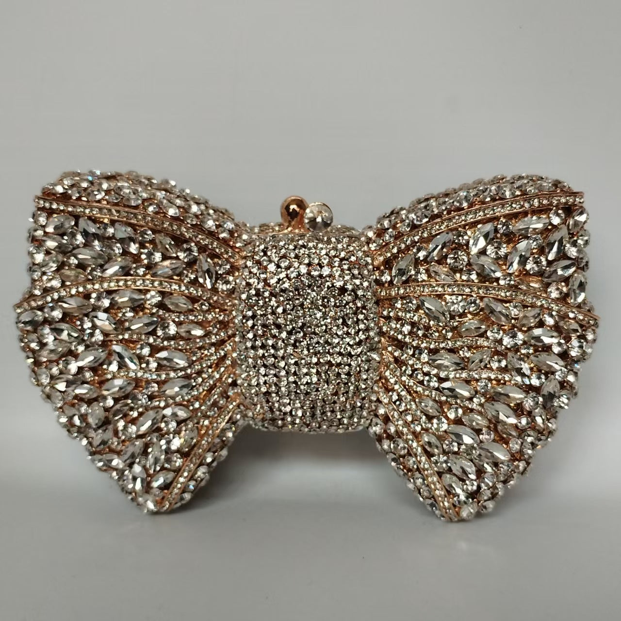 Rhinestone Bow Evening Bag