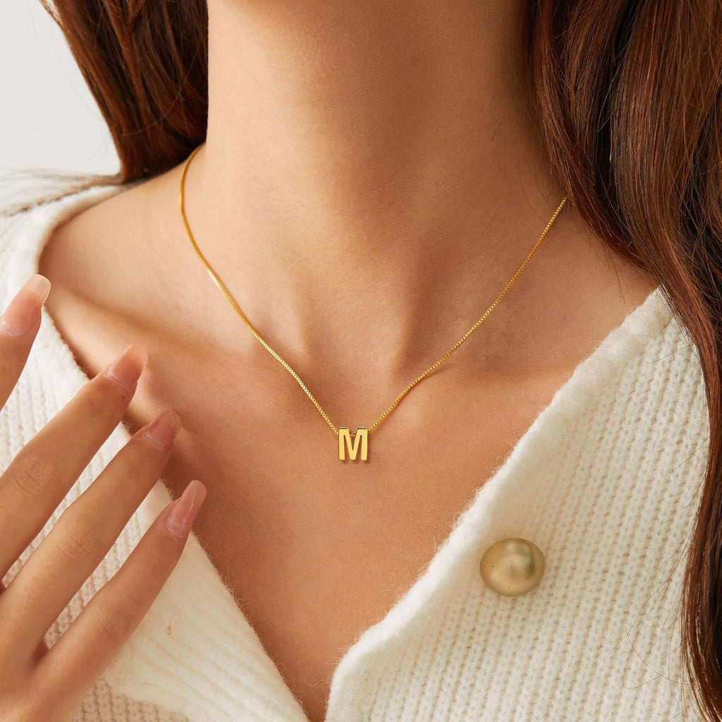 18K Initial Necklace