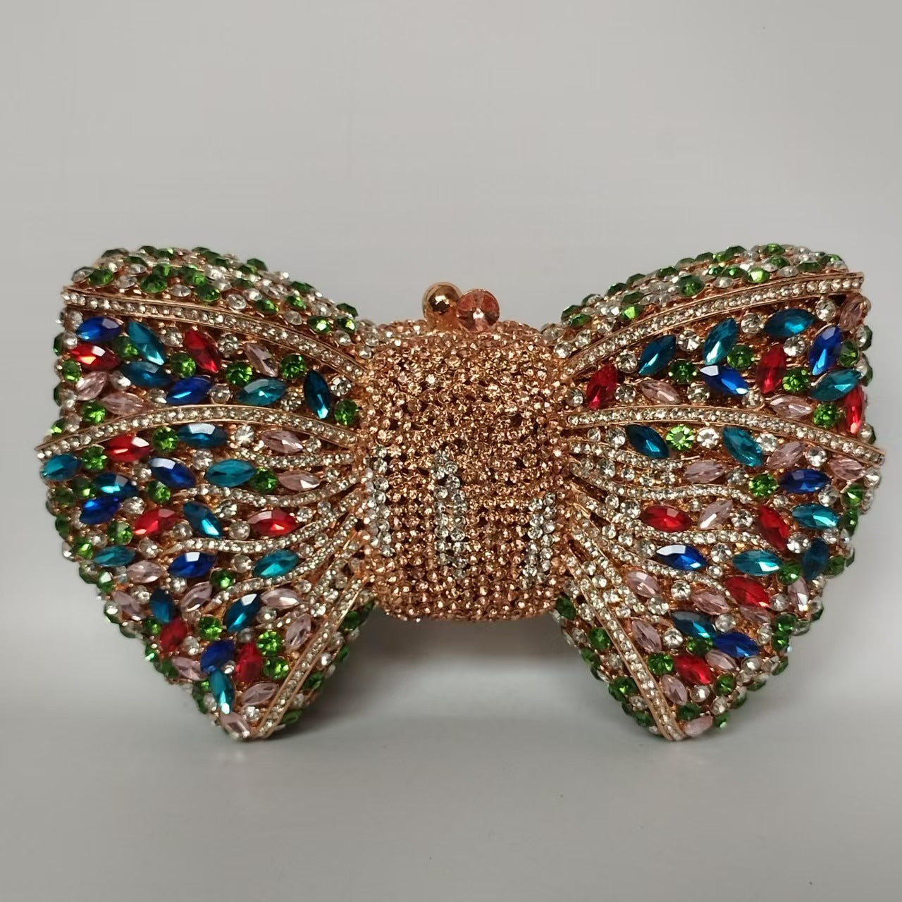 Rhinestone Bow Evening Bag